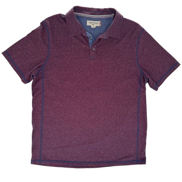 English Laundry, Mens Golf Shirt, Short Sleeve, Red & Blue Stripes, 100% Cotton - Picture 1 of 8